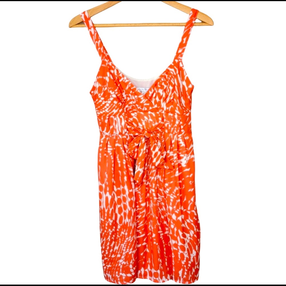 NWT LC Lauren Conrad | Orange Cream Print Dress